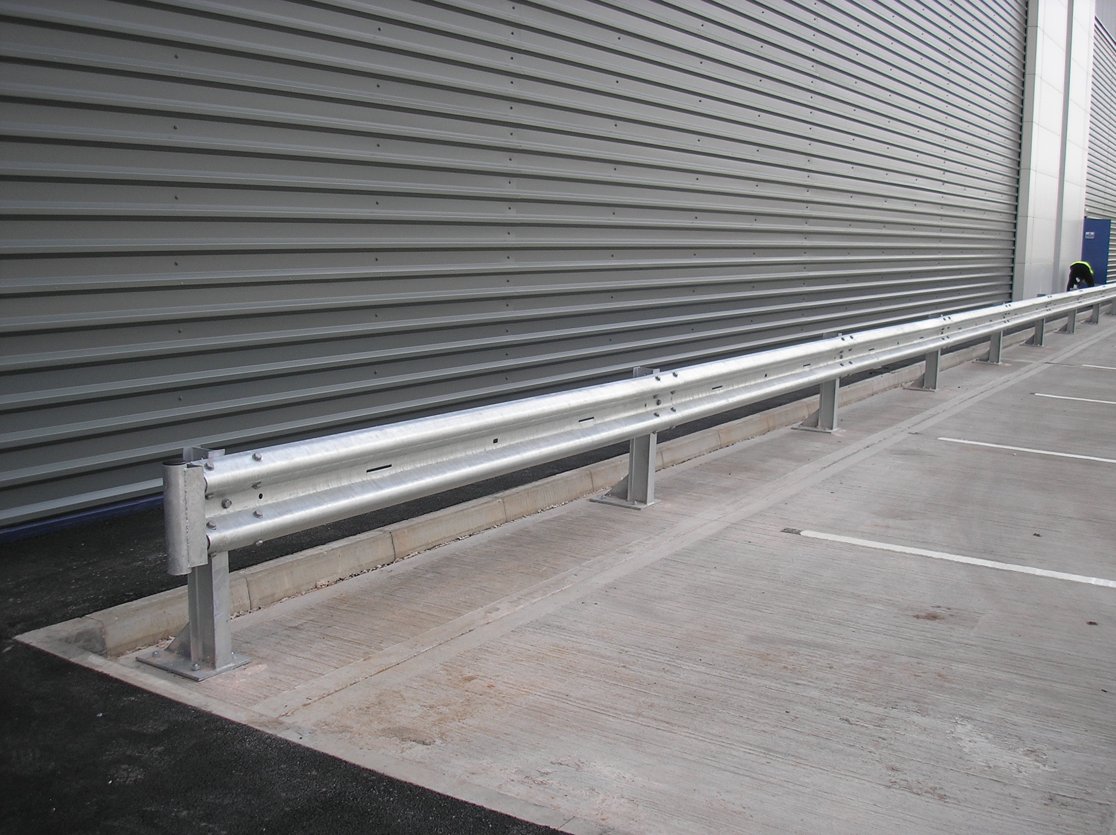 Barrier bolted down on RSJ